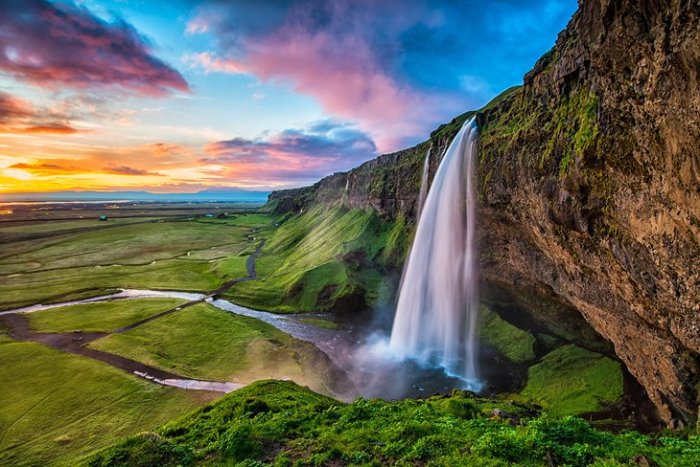 Iceland seljalandsfoss vandfaldet planetware fdm når møder